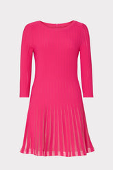 Tabitha Sheer Godet Mini Dress - Milly Pink