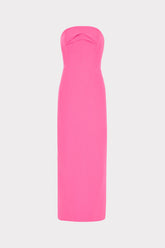 Taylor Triangle Pleat Cady Dress - Pink