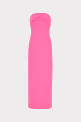 Taylor Triangle Pleat Cady Dress - Pink