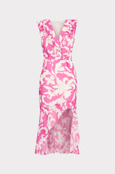 Nanci Lily Silhouette Ruffle Dress - Pink/Ecru