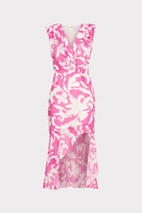 Nanci Lily Silhouette Ruffle Dress - Pink/Ecru