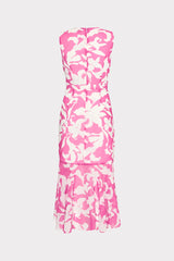 Nanci Lily Silhouette Ruffle Dress - Pink/Ecru