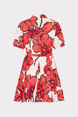 Juni Windflower Pastel Poplin Mini Dress - Coral Multi