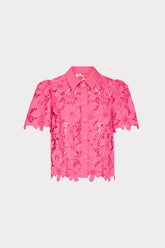 Addison Roja Lace Top - Milly Pink