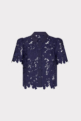 Addison Roja Lace Top - Navy