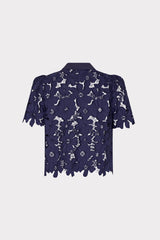 Addison Roja Lace Top - Navy