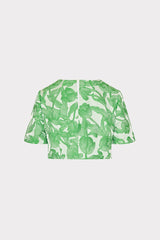 Tulip Jacquard Top - Green Multi