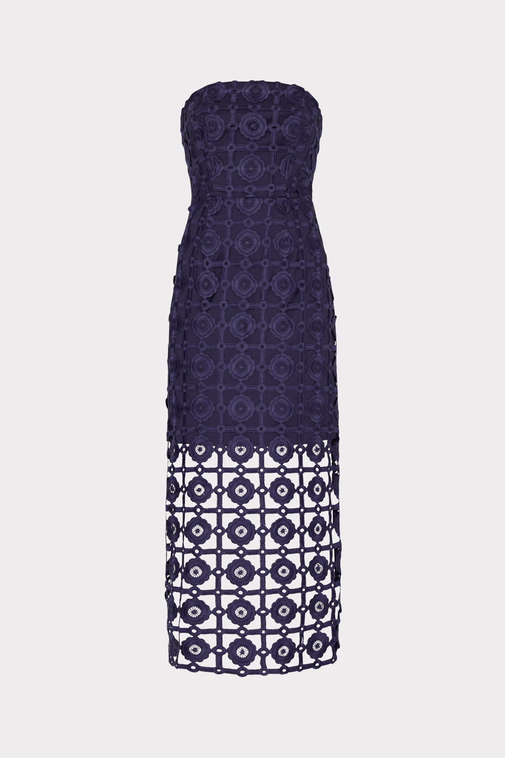 Kait Tile Lace Dress - Navy