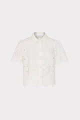 Addison Roja Lace Top - White