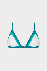 Positano Color Block Bikini Top - Sea Green Multi