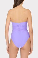 Solid Ruched One Piece - Lilac