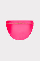 Crochet Stitch Bikini Bottom - Pink/Tan