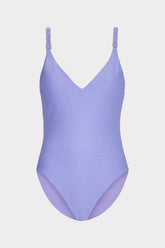 Shimmer Texture Braided One Piece - Purple