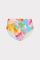Watercolor Paint Stroke Tie Bikini Bottom - Multi