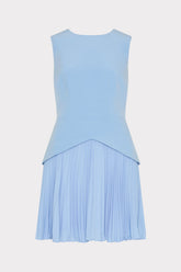 Haddy Pleated Mini Dress - Blue