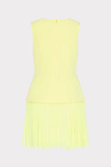 Haddy Pleated Mini Dress - Yellow