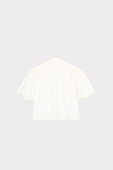 Halter Poplin Off The Shoulder Top - White