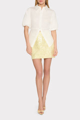 Tie Back Poplin Button Down Shirt - White