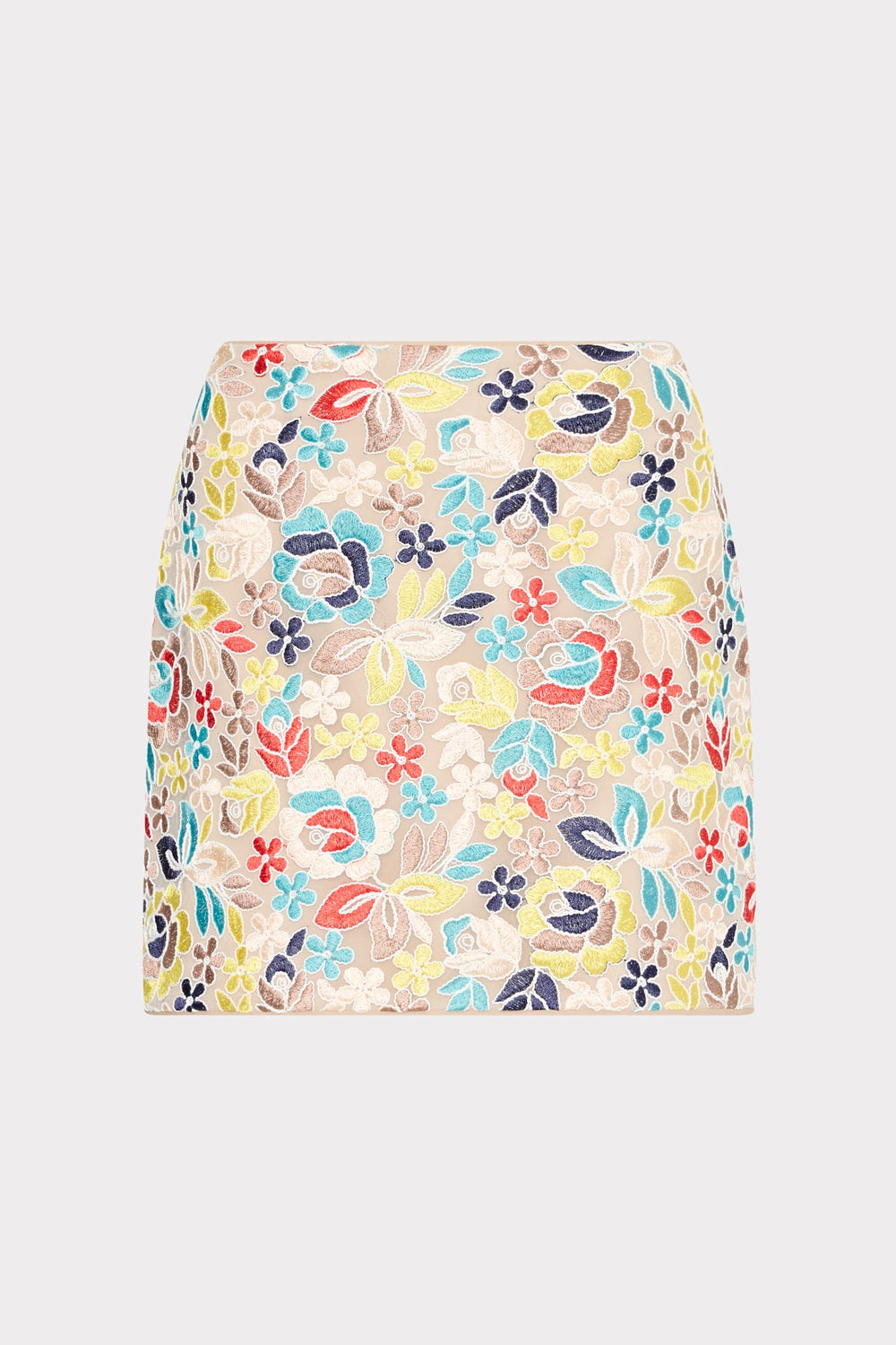 Printemps Lace Modern Mini Skirt - Yellow Multi