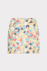 Printemps Lace Modern Mini Skirt - Yellow Multi
