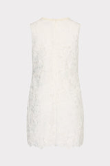3D Garden Lace Sleeveless Mini Dress - White