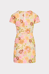 Rowen Floral Blossom Sequins Dress - Orange Multi