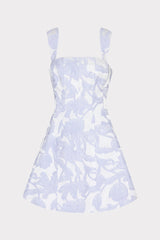 Tulip Jacquard Mini Dress - Periwinkle/Multi