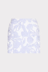 Tulip Jacquard Modern Mini Skirt - Periwinkle/Multi