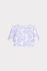 Tulip Jacquard Top - Periwinkle/Multi