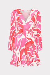 Liv Dream Rose Pleated Dress - Magenta Multi