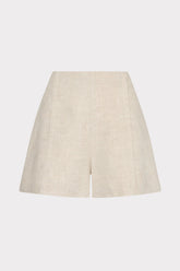 Linen Pleated Shorts - Natural