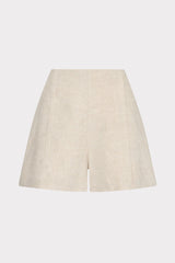 Linen Pleated Shorts - Natural