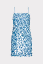 Colette Sequins Beaded Mini Dress - Blue Multi