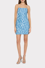 Colette Sequins Beaded Mini Dress - Blue Multi