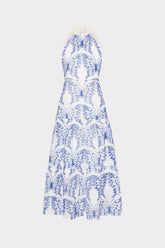 Hayden Butterfly Eyelet Dress - White/Blue