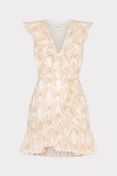 Novi Butterfly Eyelet Wrap Dress - White/Tan