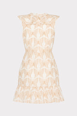 Novi Butterfly Eyelet Wrap Dress - White/Tan