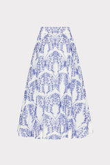 Butterfly Eyelet Skirt - White/Blue