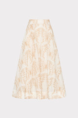 Butterfly Eyelet Skirt - White/Tan