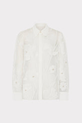 Ashton Grand Fleur Embroidered Top - White