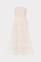 Petunia Curled Lace Gown - White