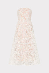 Petunia Curled Lace Gown - White