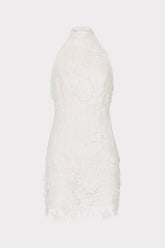 Olivia Rose Trellis Lace Mini Dress - White