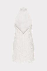 Olivia Rose Trellis Lace Mini Dress - White