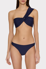 Olivia Draped Bandeau Top - Navy