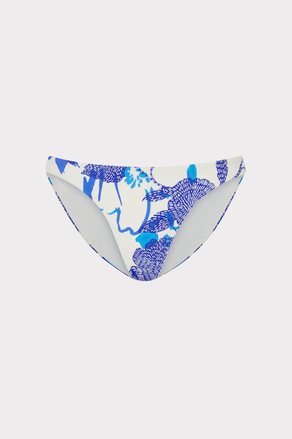 Margot Brushwork Floral Bikini Bottom - Blue Multi