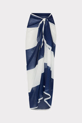 Stripe Sarong - Navy/White