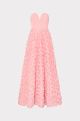 Bell Mesh Rose Gown - Pink