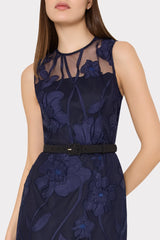 Anna Embroidered Maxi Dress - Black Navy