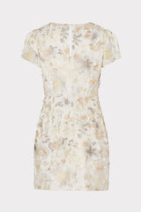 Daisy Floral Embroidery Dress - Silver